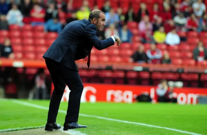 Framed Print : Bristol City vs Swindon Town: Paulo Di Canio Leads Swindon in League Cup Clash at Ashton Gate Stadium (2011)
