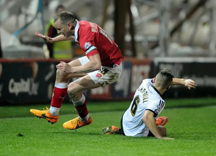Framed Print : Bristol City vs Swindon Town: Wilbraham Foul by Turnbull, Sky Bet League One, Ashton Gate Framed Print : Bristol City vs Swindon Town: Wilbraham Foul by Turnbull, Sky Bet League One, Ashton Gate
