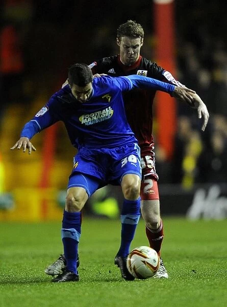 Bristol City vs Watford: Alexandre Geijo Holds the Ball, Ashton Gate, 2013