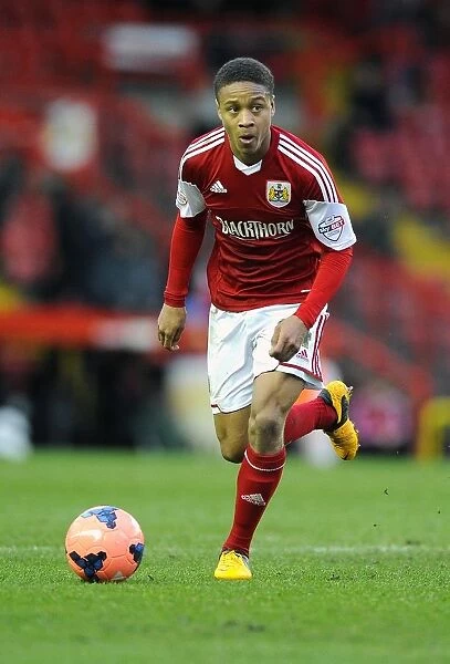 Bristol City vs Watford: Bobby Reid in Action at Ashton Gate during FA Cup Third Round
