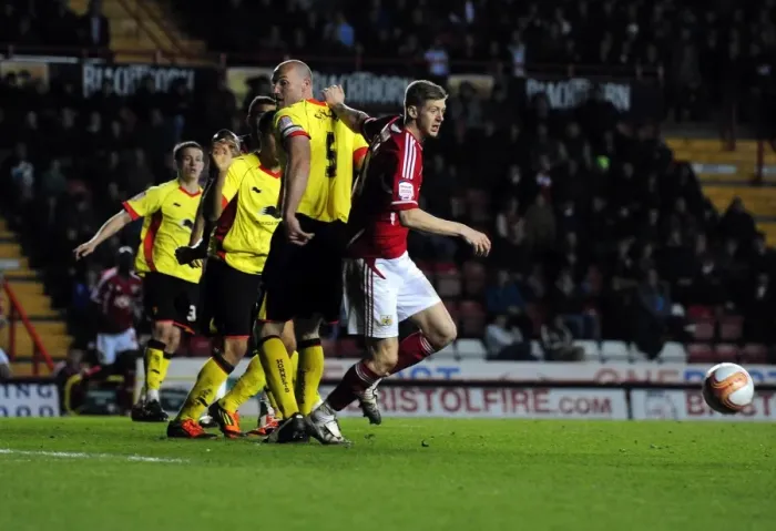 Framed Print : Bristol City vs. Watford: Clash at Ashton Gate Stadium - March 20, 2012