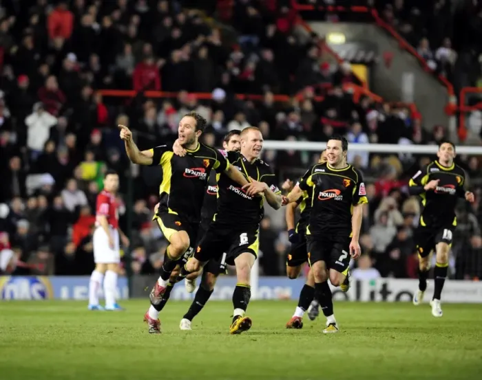 Framed Print : Bristol City vs. Watford: A Football Rivalry Unfolds - Season 09-10 Showdown