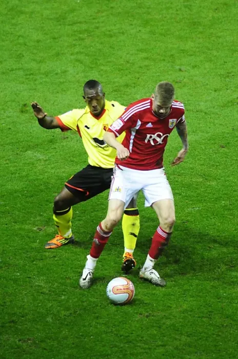 Framed Print : Bristol City vs. Watford: A Football Rivalry Unfolds - Season 11-12