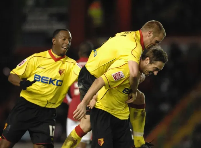 Framed Print : Bristol City vs. Watford: A Football Showdown - 08-09 Season