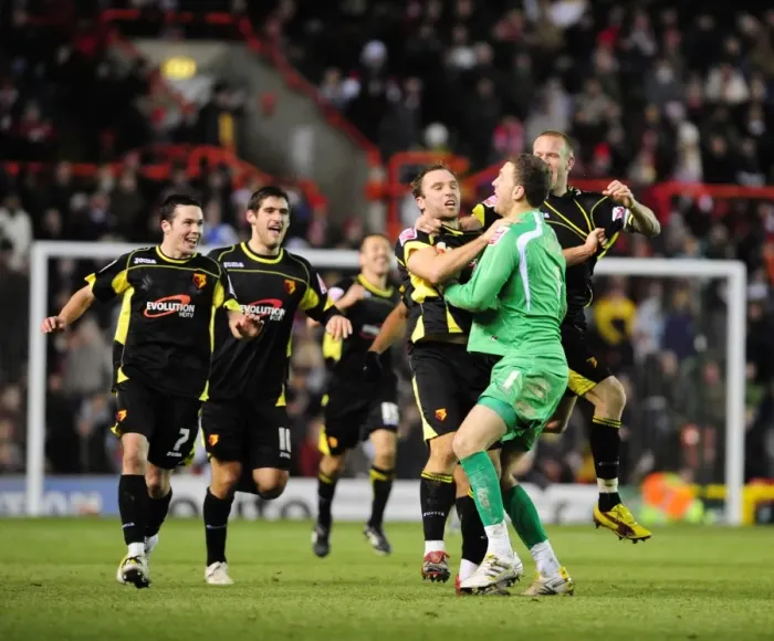 Framed Print : Bristol City vs. Watford: A Football Showdown - Season 09-10