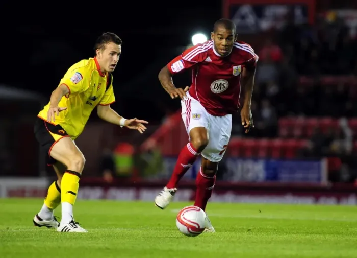 Framed Print : Bristol City vs. Watford: A Football Showdown - Season 10-11 Framed Print : Bristol City vs. Watford: A Football Showdown - Season 10-11
