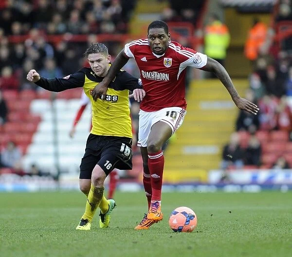 Bristol City vs. Watford: Intense Battle for the Ball - FA Cup Third Round