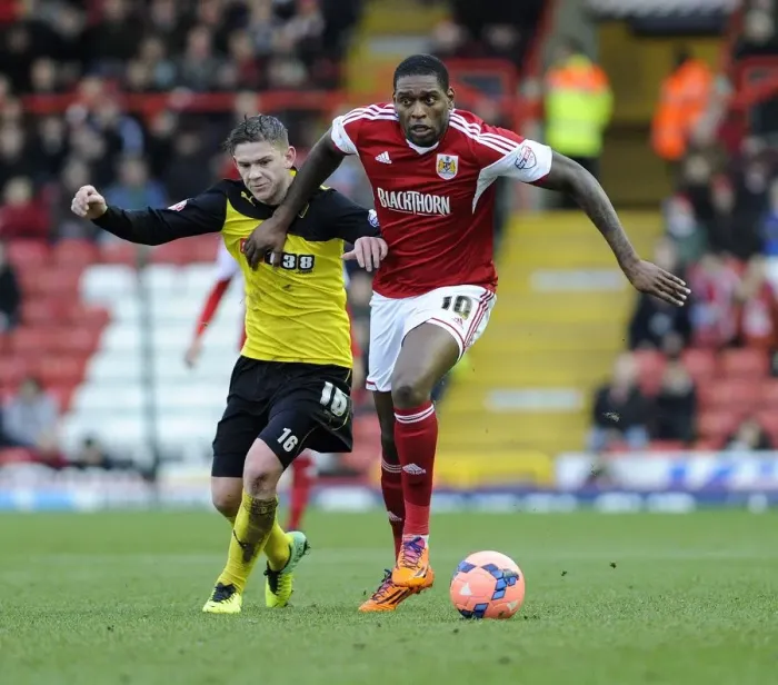 Framed Print : Bristol City vs. Watford: Intense Battle for the Ball - FA Cup Third Round Framed Print : Bristol City vs. Watford: Intense Battle for the Ball - FA Cup Third Round