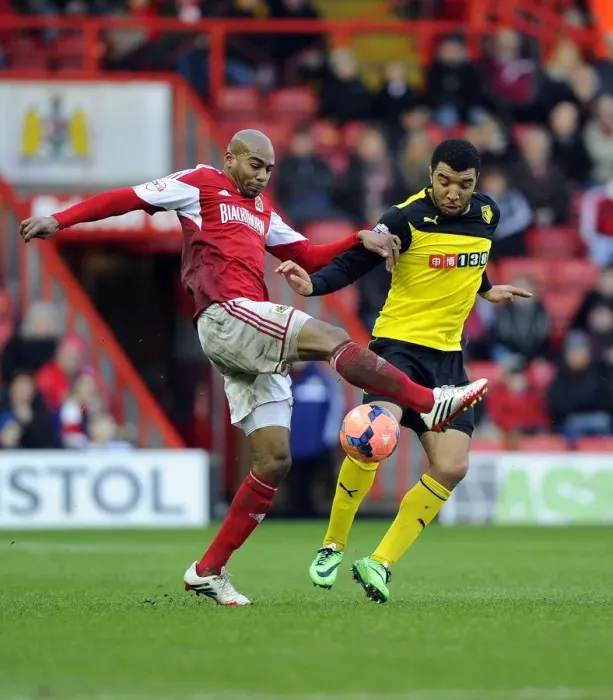 Framed Print : Bristol City vs. Watford: Intense Battle Between Marvin Elliott and Troy Deeney at Ashton Gate, FA Cup Third Round Framed Print : Bristol City vs. Watford: Intense Battle Between Marvin Elliott and Troy Deeney at Ashton Gate, FA Cup Third Round
