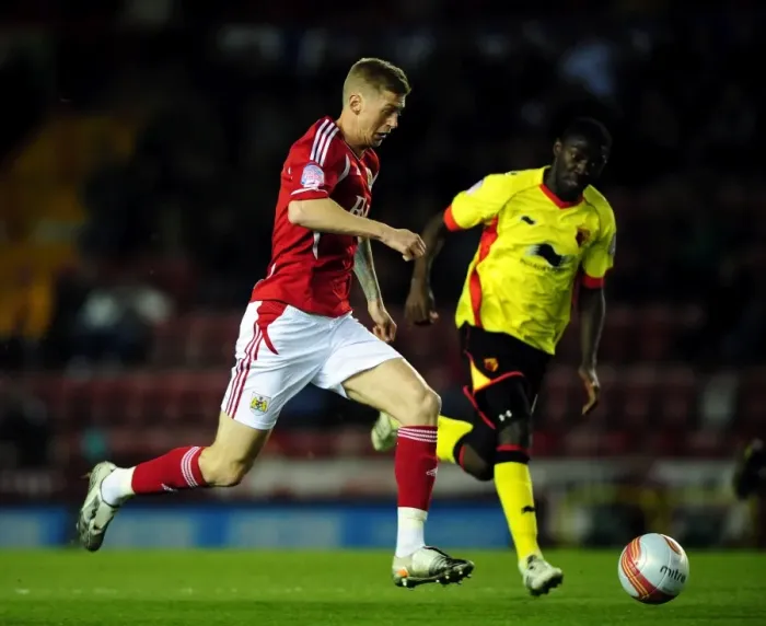 Framed Print : Bristol City vs Watford: Jon Stead in Action at Ashton Gate Stadium (March 2012) Framed Print : Bristol City vs Watford: Jon Stead in Action at Ashton Gate Stadium (March 2012)