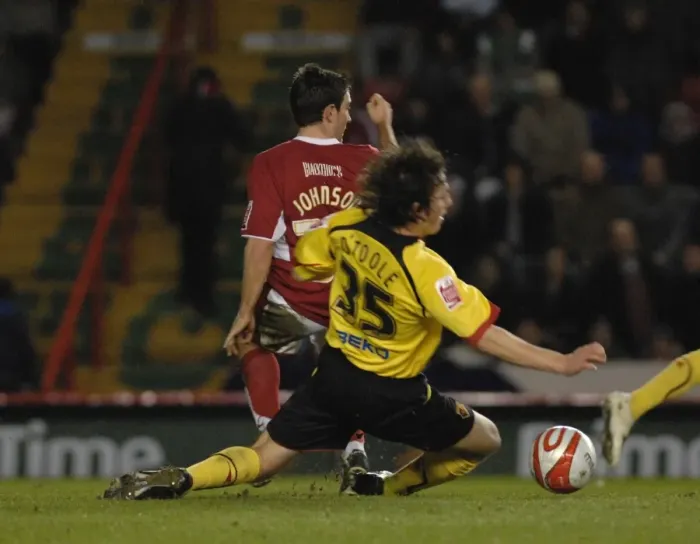 Framed Print : Bristol City vs. Watford: Lee Johnson in Action
