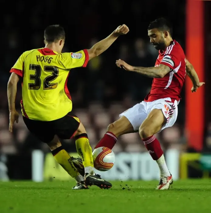 Framed Print : Bristol City vs. Watford: Liam Fontaine Red Card on Jonathan Hogg (Joe Meredith, 2013)