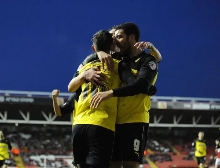 Framed Print : Bristol City vs. Watford: Sean Murray's Thrilling FA Cup Goal Celebration (January 4, 2014) Framed Print : Bristol City vs. Watford: Sean Murray's Thrilling FA Cup Goal Celebration (January 4, 2014)