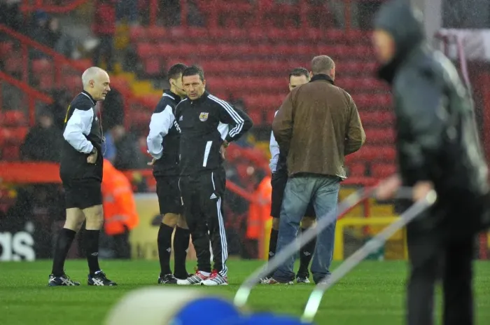 Framed Print : Bristol City vs. Watford: Snowy Showdown at Ashton Gate - Game Postponed Framed Print : Bristol City vs. Watford: Snowy Showdown at Ashton Gate - Game Postponed