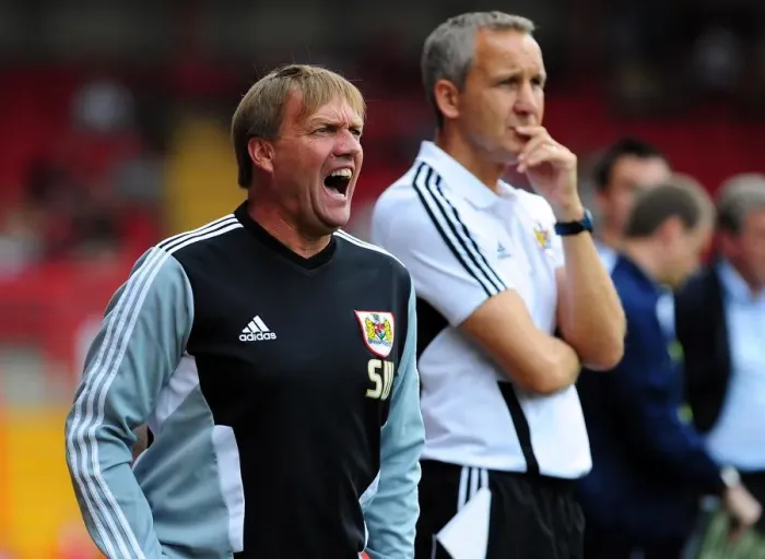Framed Print : Bristol City vs West Brom: Focus on Assistant Manager Steve Wigley (Championship Match, 2011)