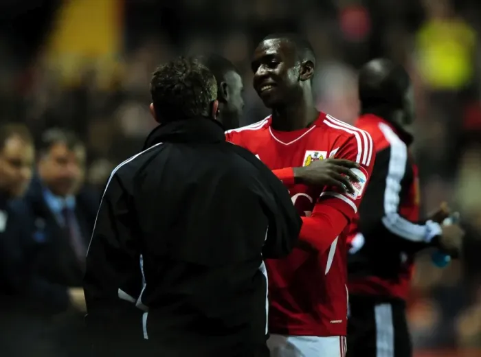 Framed Print : Bristol City vs. West Ham: Yannick Bolasie in Action at Ashton Gate Stadium, 2012