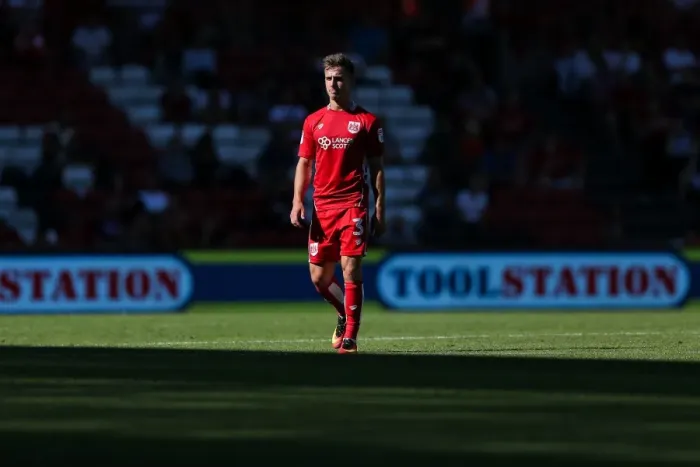Framed Print : Bristol City vs Wigan Athletic: Joe Bryan's Intense Stare at Ashton Gate Stadium Framed Print : Bristol City vs Wigan Athletic: Joe Bryan's Intense Stare at Ashton Gate Stadium