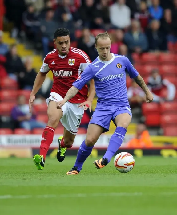 Framed Print : Bristol City vs. Wolverhampton Wanderers: Intense Battle Between Derrick Williams and Leigh Griffiths Framed Print : Bristol City vs. Wolverhampton Wanderers: Intense Battle Between Derrick Williams and Leigh Griffiths
