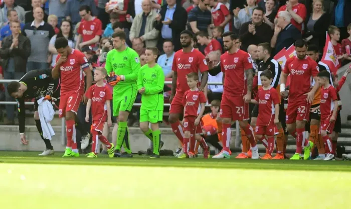 Framed Print : Bristol City vs. Wolverhampton Wanderers: Sky Bet Championship Kick-Off - Mascots and Players Walk Out