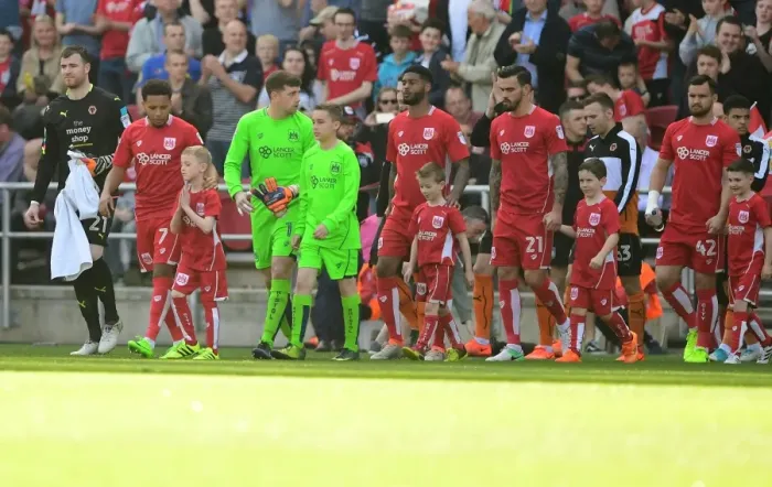 Framed Print : Bristol City vs. Wolverhampton Wanderers: Sky Bet Championship Kick-Off - Mascots and Players Walk Out