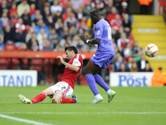 Framed Print : Bristol City vs. Wolves: Brendan Moloney Tackles Bakary Sako Framed Print : Bristol City vs. Wolves: Brendan Moloney Tackles Bakary Sako