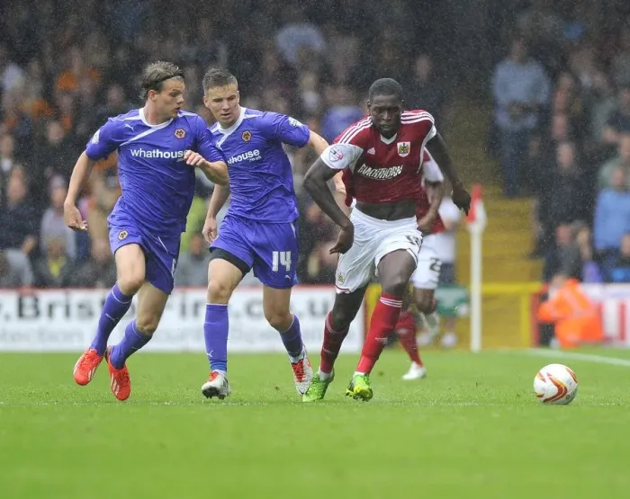 Framed Print : Bristol City vs. Wolves: Intense Battle Between Jay Emmanuel-Thomas and Bjorn Bergmann Sigurdarson Framed Print : Bristol City vs. Wolves: Intense Battle Between Jay Emmanuel-Thomas and Bjorn Bergmann Sigurdarson