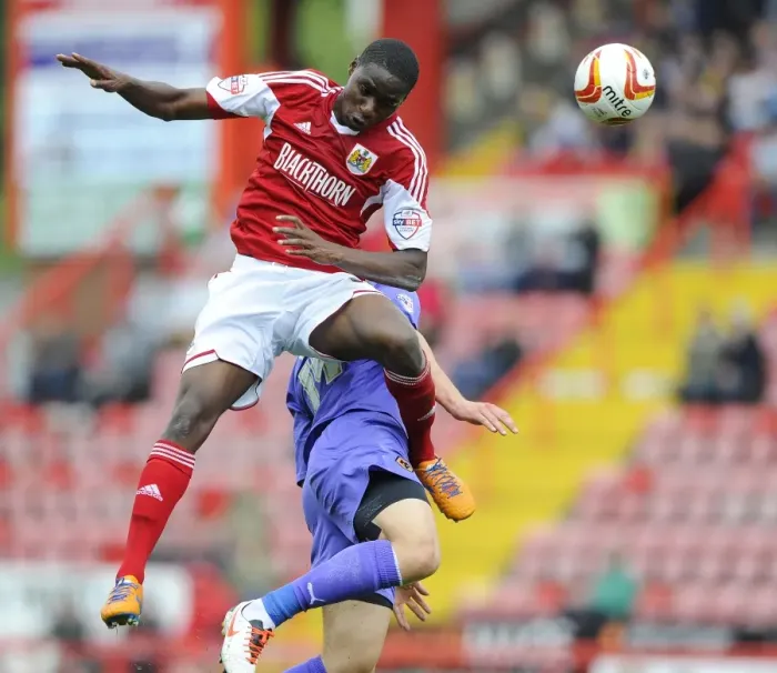 Framed Print : Bristol City vs. Wolves: Jordan Wynter's Aerial Battle Framed Print : Bristol City vs. Wolves: Jordan Wynter's Aerial Battle