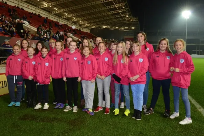 Framed Print : Bristol City vs Wolves: Whitchurch Girls Team at Ashton Gate, 2015