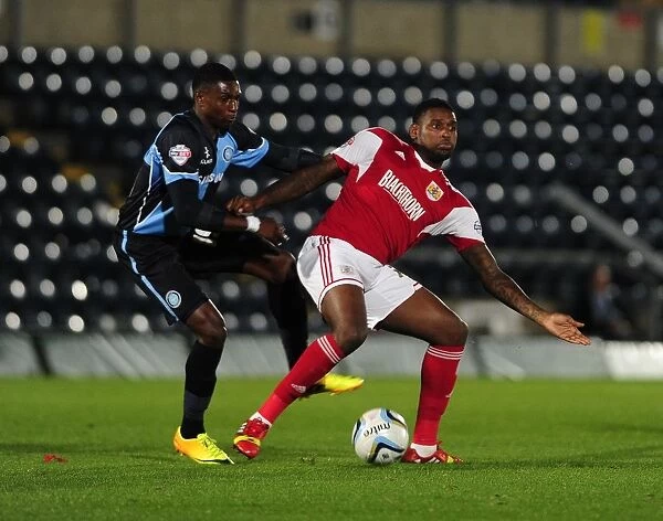 Bristol City vs Wycombe Wanderers: Intense Football Rivalry in the Johnstone's Paint Trophy Clash at Adams Park (October 8, 2013)