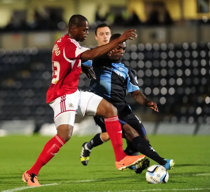 Framed Print : Bristol City vs Wycombe Wanderers in Johnstone's Paint Trophy Clash at Adams Park, October 2013