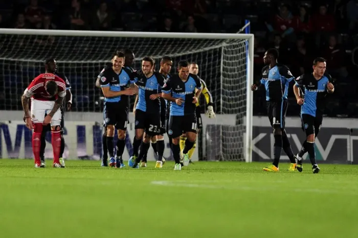 Framed Print : Bristol City vs Wycombe Wanderers: Johnstone's Paint Trophy Clash at Adams Park (October 8, 2013) Framed Print : Bristol City vs Wycombe Wanderers: Johnstone's Paint Trophy Clash at Adams Park (October 8, 2013)