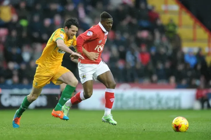 Framed Print : Bristol City vs Yeovil Town: Intense Battle for the Ball - Kieran Agard vs Brendan Moloney Framed Print : Bristol City vs Yeovil Town: Intense Battle for the Ball - Kieran Agard vs Brendan Moloney