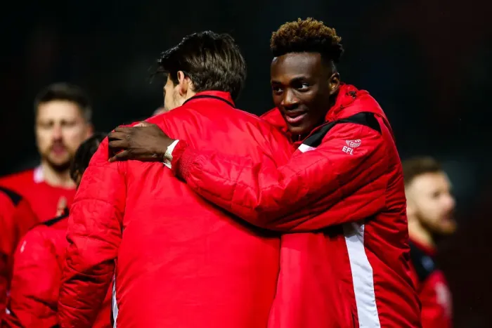 Framed Print : Bristol City's 4-0 Victory: Tammy Abraham's Thrilling Goal Celebration at Ashton Gate Framed Print : Bristol City's 4-0 Victory: Tammy Abraham's Thrilling Goal Celebration at Ashton Gate
