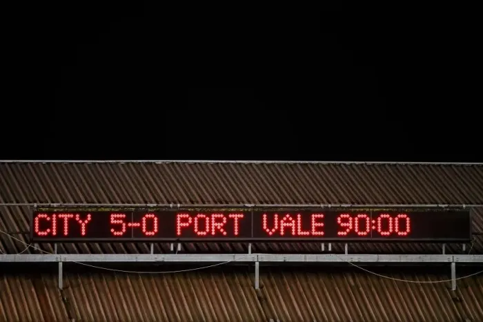 Framed Print : Bristol City's 5-0 Victory Over Port Vale at Ashton Gate, March 2014