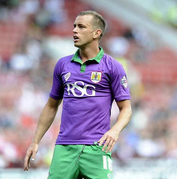 Bristol City's Aaron Wilbraham in Action Against Sheffield United at Bramal Lane (Sky Bet League One, First Game of the Season)