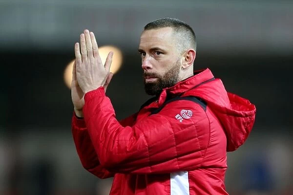 Bristol City's Aaron Wilbraham Applauding Fans after FA Cup Replay Win over Fleetwood Town (January 17, 2017)