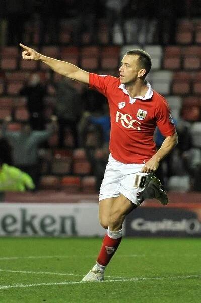 Bristol City's Aaron Wilbraham Celebrates Goal in Johnstones Paint Trophy Match Against Coventry City
