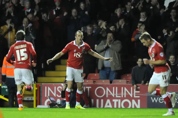 Framed Print : Bristol City's Aaron Wilbraham Celebrates Johnstone Paint Trophy Goal Against AFC Wimbledon Framed Print : Bristol City's Aaron Wilbraham Celebrates Johnstone Paint Trophy Goal Against AFC Wimbledon