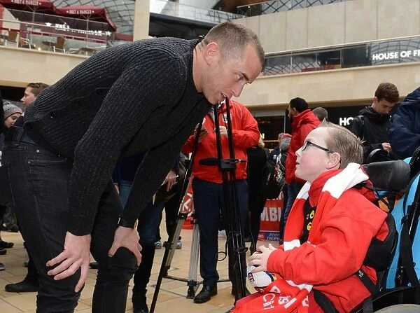 Bristol City's Aaron Wilbraham in Deep Conversation at Cabot Circus during Johnstones Paint Trophy Match