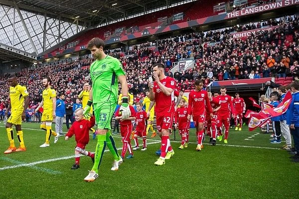 Bristol City's Aaron Wilbraham Leads Team Out in Sky Bet EFL Championship Match against Burton Albion