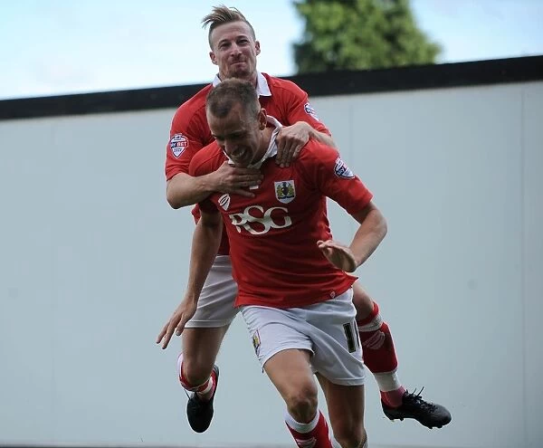 Bristol City's Aaron Wilbraham Scores Dramatic Goal, Celebrated by Wade Elliott