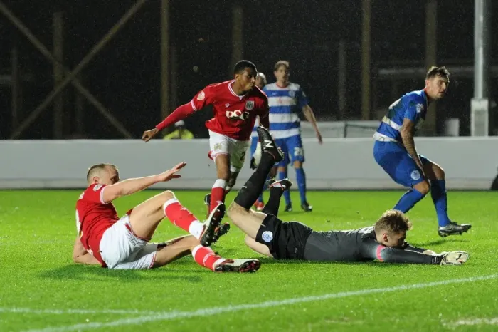 Framed Print : Bristol City's Aaron Wilbraham Scores the Equalizer Against QPR in 2015 Championship Match Framed Print : Bristol City's Aaron Wilbraham Scores the Equalizer Against QPR in 2015 Championship Match