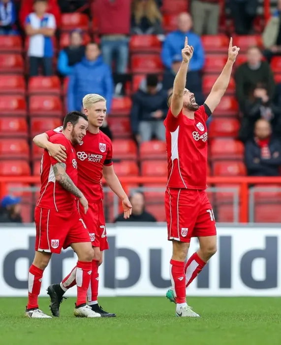Framed Print : Bristol City's Aaron Wilbraham Scores the Opener Against Blackburn Rovers in EFL Championship Match