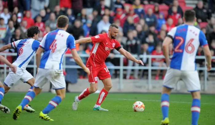Framed Print : Bristol City's Aaron Wilbraham Scores Spectacular Goal Against Blackburn Rovers Framed Print : Bristol City's Aaron Wilbraham Scores Spectacular Goal Against Blackburn Rovers