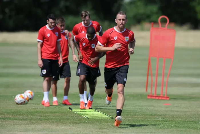 Framed Print : Bristol City's Aaron Wilbraham in Training (July 2, 2014) Framed Print : Bristol City's Aaron Wilbraham in Training (July 2, 2014)