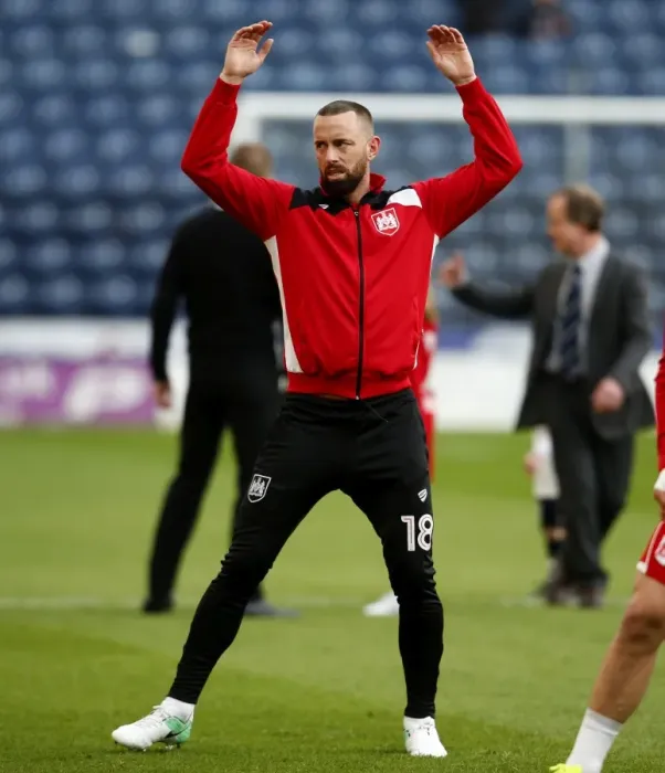 Framed Print : Bristol City's Aaron Wilbraham Warming Up Ahead of Preston North End Clash (Sky Bet Championship) Framed Print : Bristol City's Aaron Wilbraham Warming Up Ahead of Preston North End Clash (Sky Bet Championship)