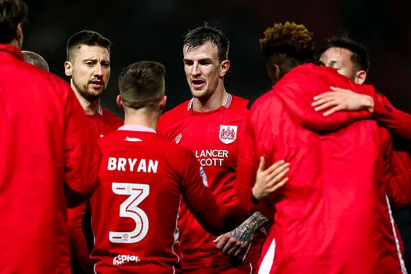 Bristol City's Aden Flint Celebrates 4-0 Win Over Huddersfield Town, Lifting Them out of the Relegation Zone