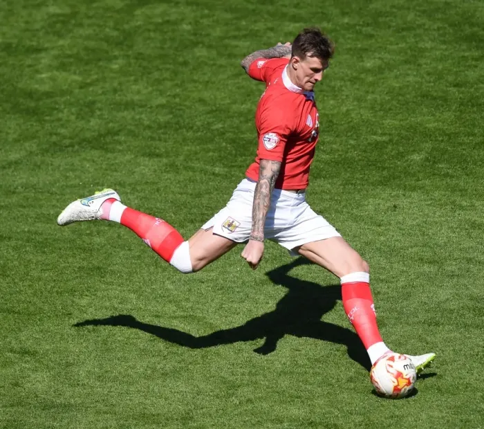 Framed Print : Bristol City's Aden Flint Celebrates Goal Against Coventry City, Sky Bet League One, April 18, 2015
