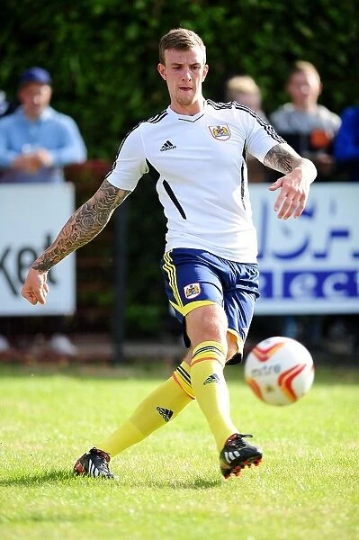 Bristol City's Aden Flint in Pre-Season Action Against Ashton and Backwell United, July 2013