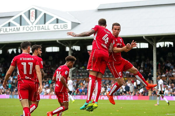 Bristol City's Aden Flint Scores Fourth Goal: Fulham vs. Bristol City, 2016